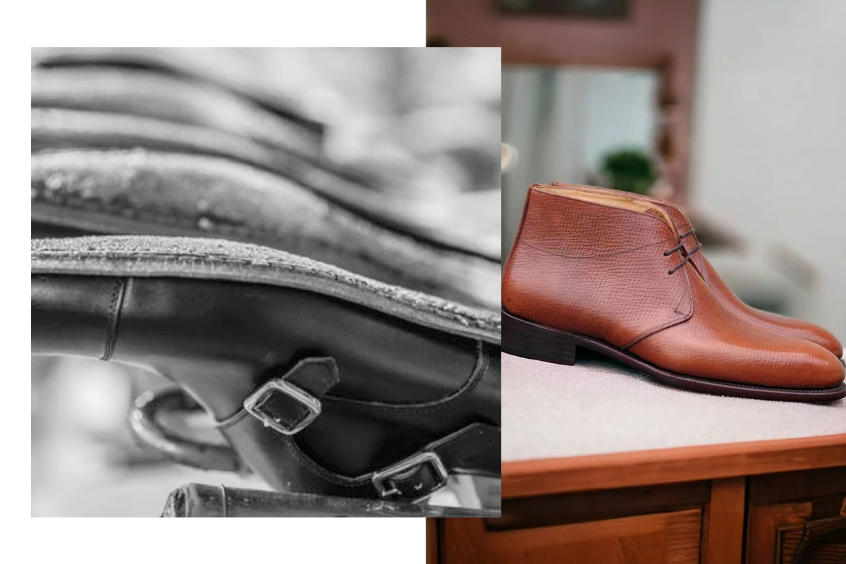 不同顏色的皮鞋